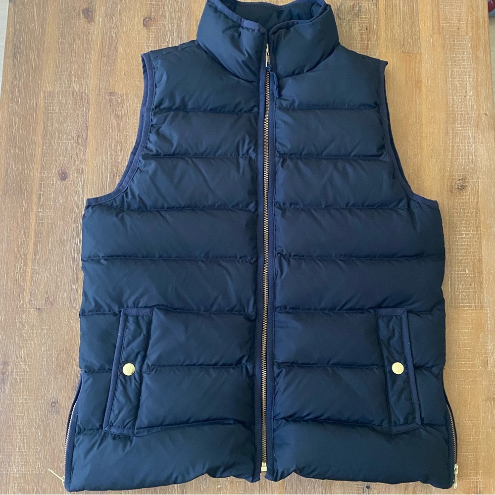 J. Crew Black Puffer Vest